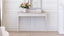 Zinnia Console in White Mist Finish