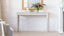 Astrid Console  in Antique White with Gold Leaf Finish