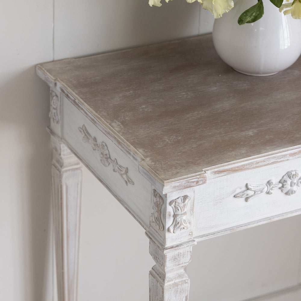 Wood Finish Sample in White Mist