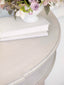 Sophia Magdalena Demi Lune Console in Gustavian Grey Finish