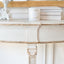 Wood Finish Sample in Rosette White with Gold