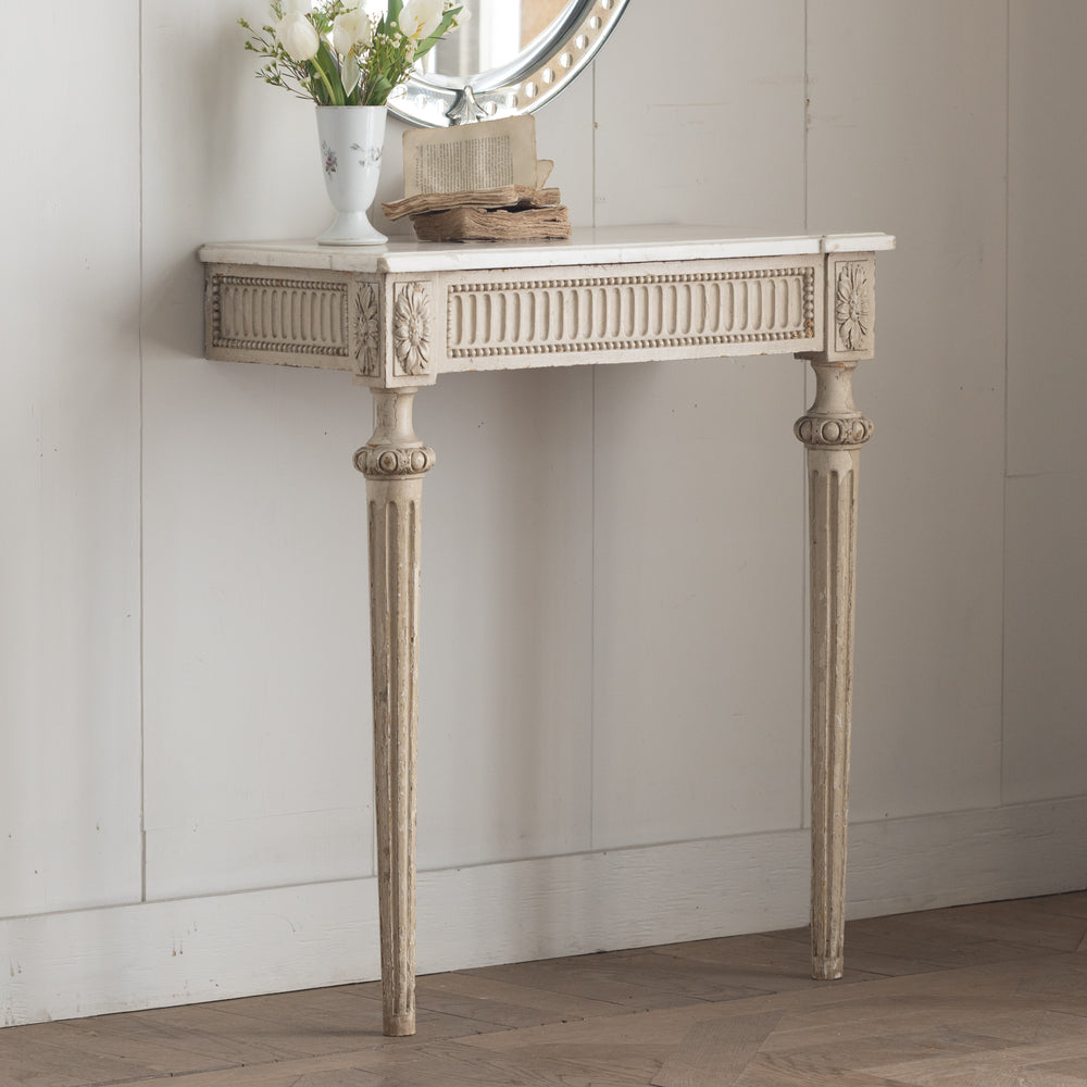 Antique Console with Marble Top
