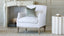 Louis Cannes Bergere in Whispy White Linen Slipcover and Starboard Oak Finish