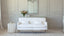 Extra Slipcover in Whispy White Linen for Louis Cannes Loveseat