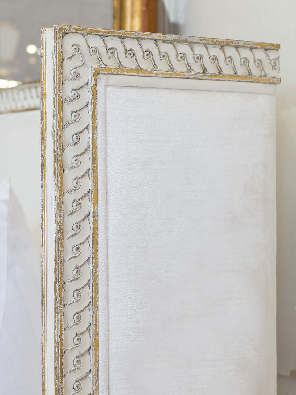 Upholstery Sample in Ivory Velvet