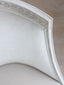 Emilie Barrel Back Dining Chair in Dove Velvet and Porcelain White Finish