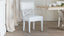 La Belle Fleur Dining Chair in White Leather and Chantilly White Finish