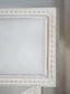 La Belle Fleur Dining Chair in White Leather and Chantilly White Finish