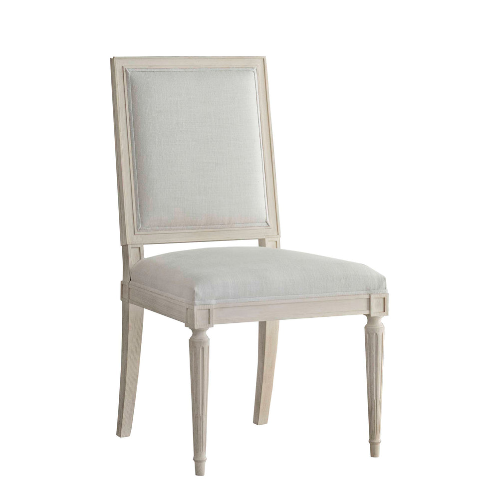 Francois Dining Chair in Storm Linen and Pebble Finish