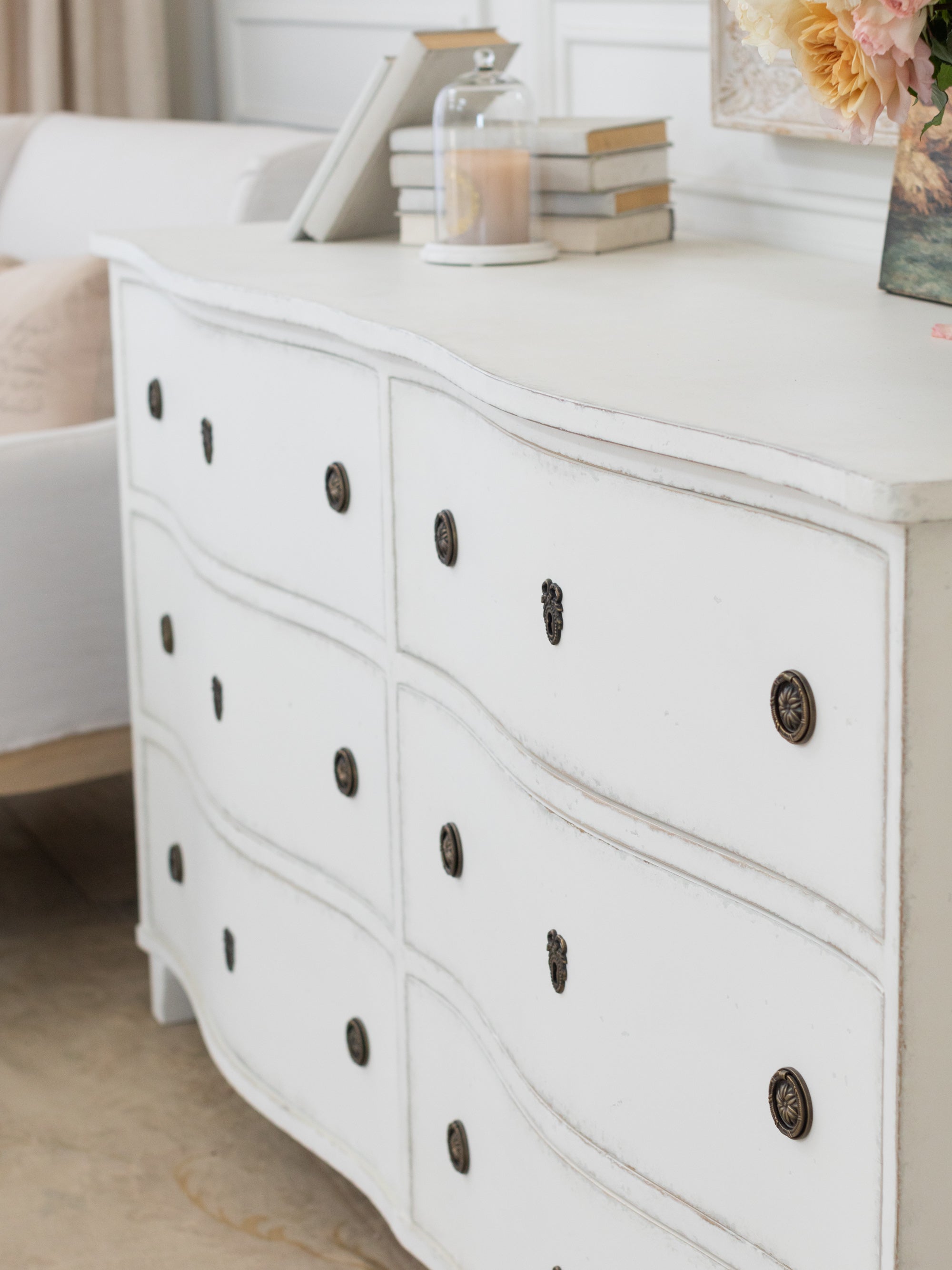 Gustavus Dresser in Antique White Finish Gustavus Dresser in Antique White Finish