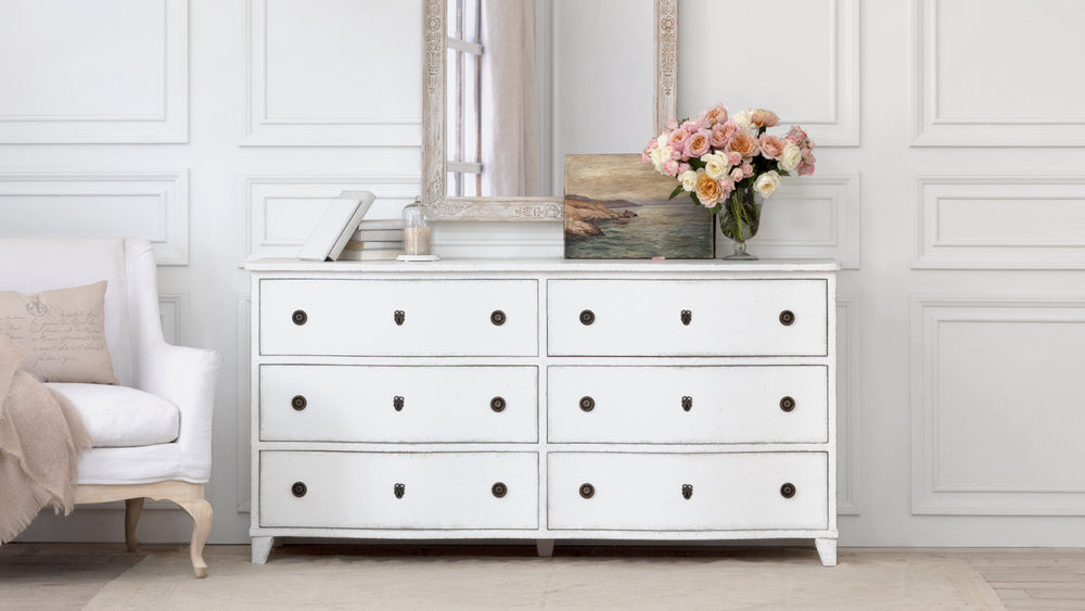 Gustavus Dresser in Antique White Finish