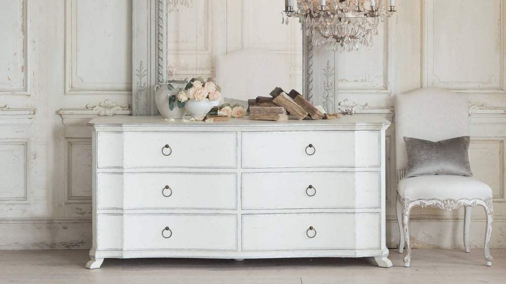 Bordeaux Dresser in Silver Two-Tone Finish