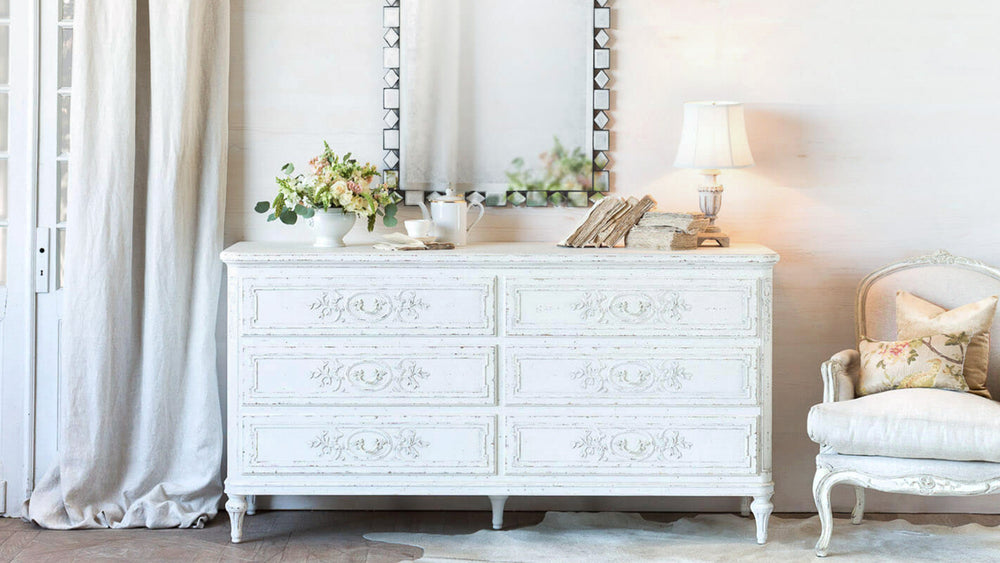 Bronte Dresser in Weathered White Finish