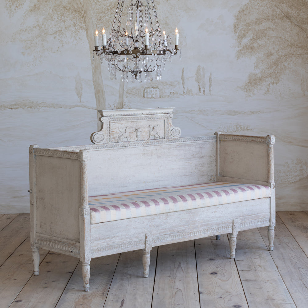 Antique Gustavian Daybed with Griffin Detail