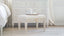 Anais Stool in Ivory Velvet and Antique White with Gold Leaf Finish