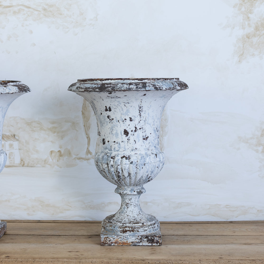 Antique Cast Iron Medici Urns