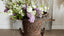 Antique Iron Urn with Floral Engravings