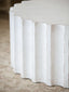 Grande Column Coffee Table in Plaster White Finish