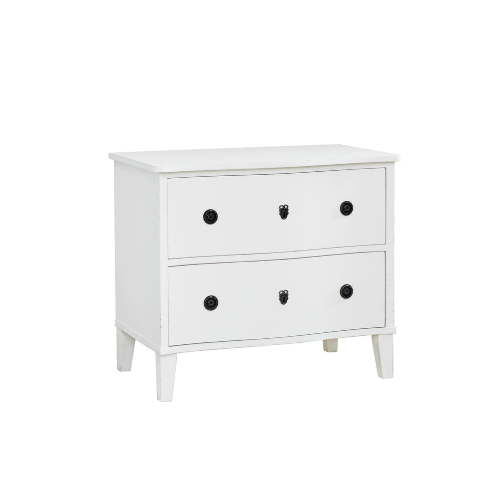 Gustavus Nightstand in Antique White Finish