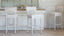 La Belle Fleur Counter Chair in Aged Beige Leather and  Worn Oak Finish