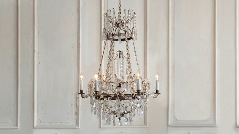 Albertina Chandelier in Burnished Iron Finish