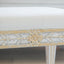 Anais Stool in Ivory Velvet and Antique White with Gold Leaf Finish