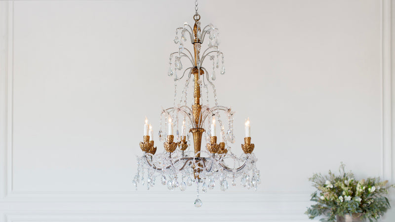 Genovese Chandelier in Aged Gold Finish
