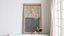 Antique French Blue Musical Trumeau Mirror