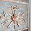Antique French Blue Musical Trumeau Mirror