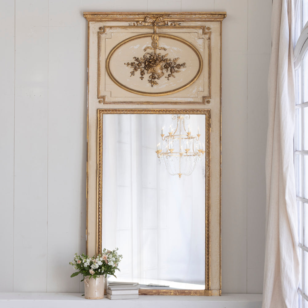 Antique Louis XVI Trumeau Mirror