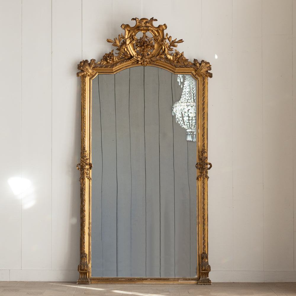 Antique Large Gilt Louis XV Mirror