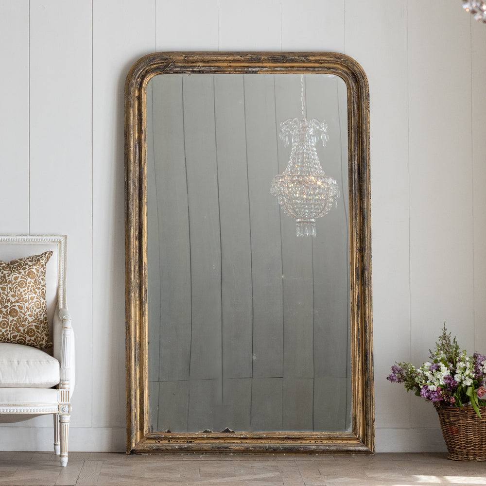 Antique Black Louis Philippe Mirror
