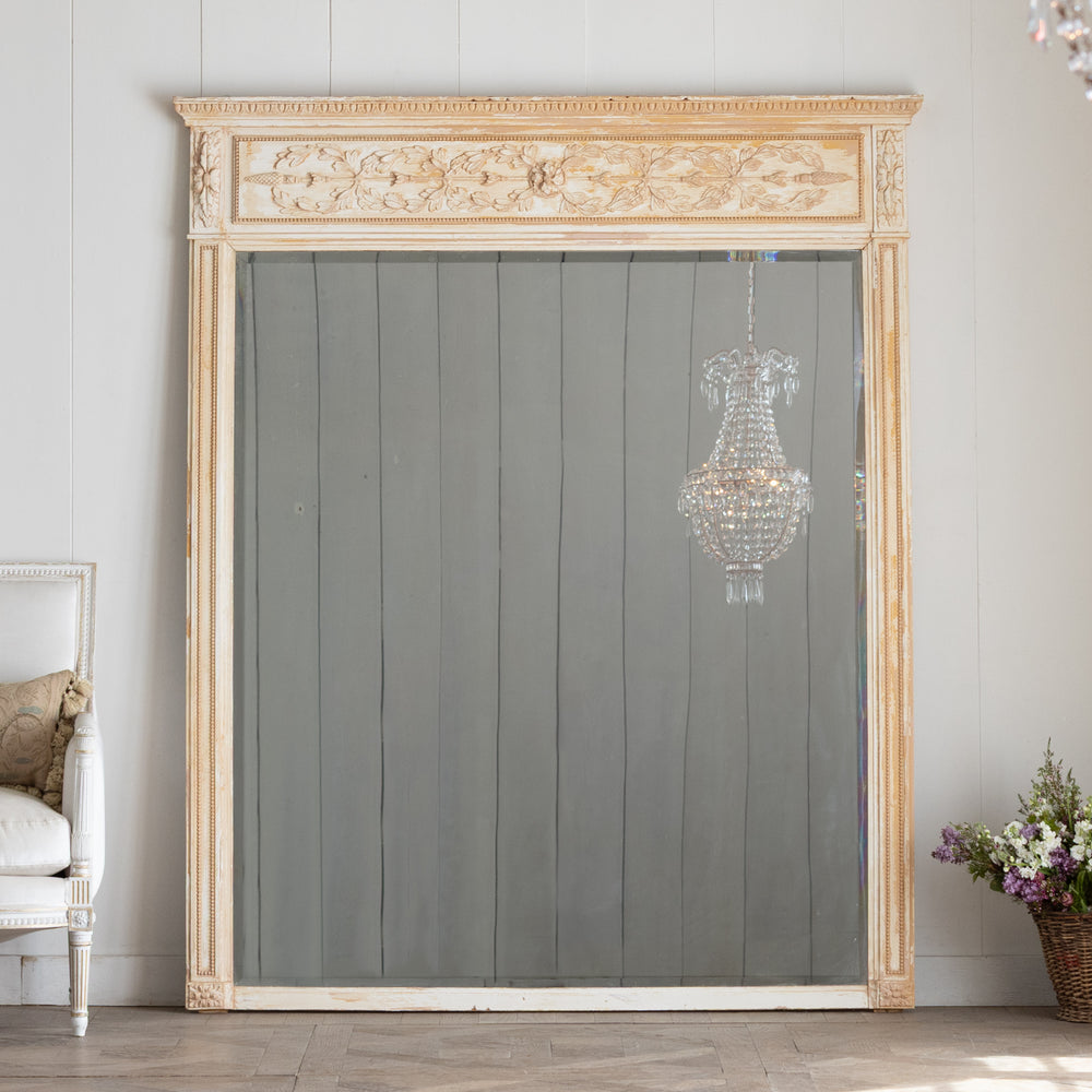 Large Antique Trumeau Mirror