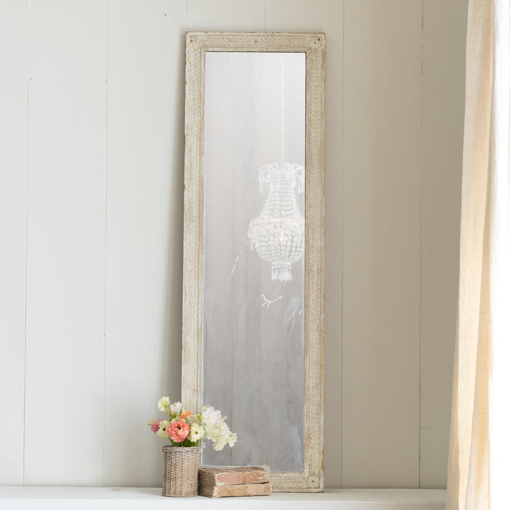 Antique Floral Frame Mirror