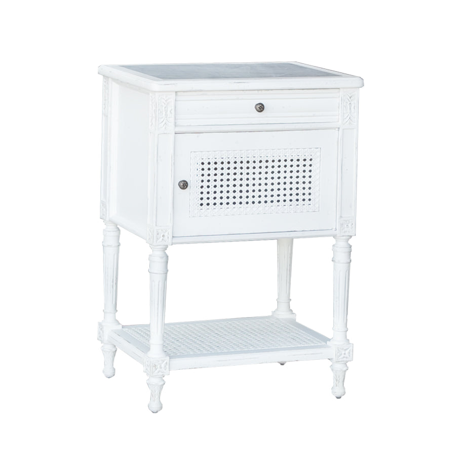 Giverny Nightstand in Antique White Finish