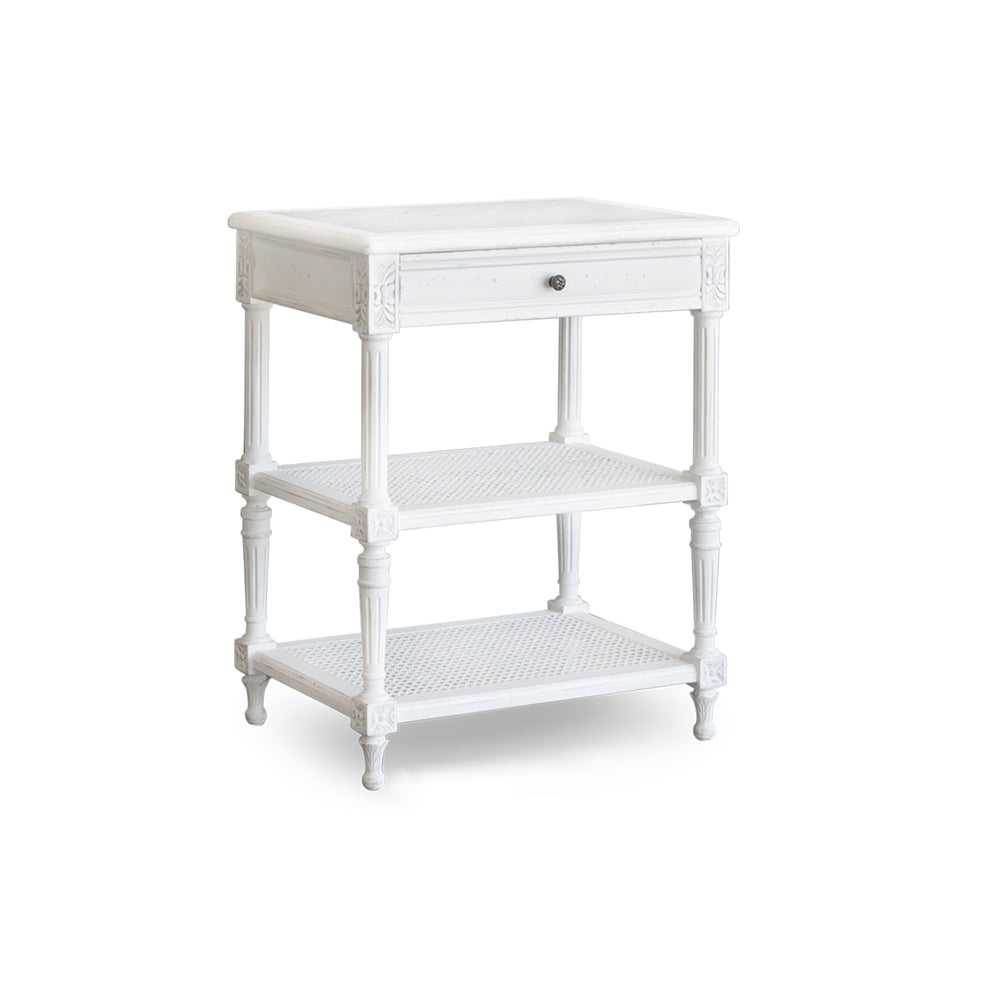 Napoleon Nightstand in Antique White Finish