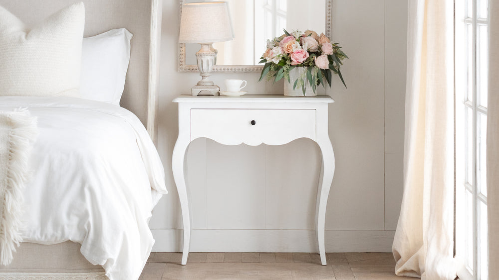 Elisabet Nightstand in Fleur de Sel Finish