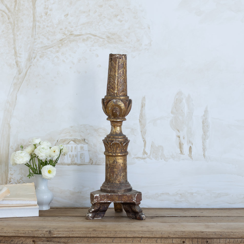 Antique Gold Candle Base