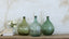 Antique Set of Three Green Glass Demijohns