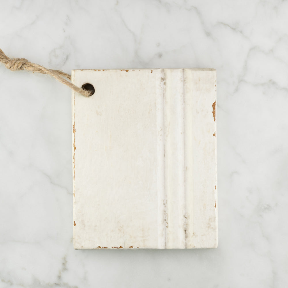 Medium Column Coffee Table in Plaster White Finish
