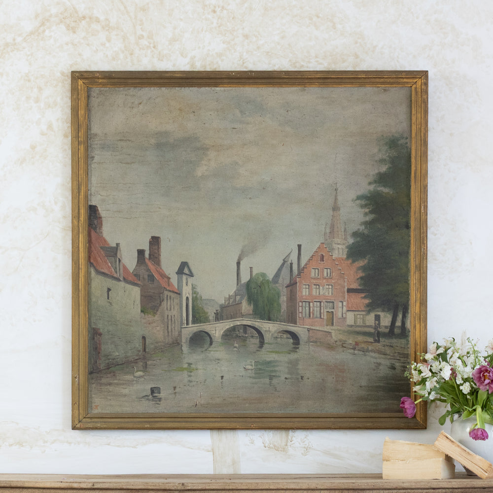 Antique Painting of Brugge Monastery