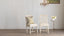 Antique White Gustavian Side Chairs with Carved Detail