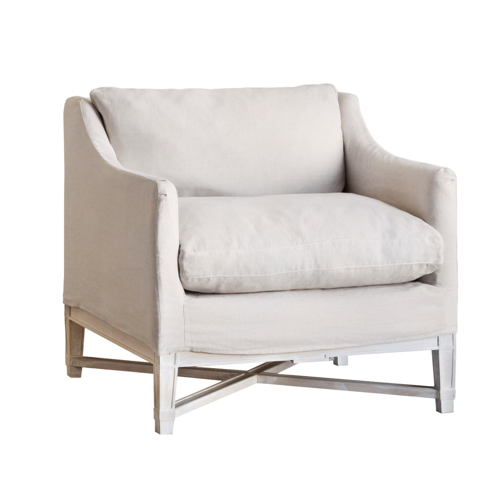 Extra Slipcover in Harvest Linen for Scandinavian Bergere