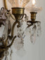 Antique French Crystal Wall Sconces