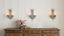 Three Antique Crystal Sconces