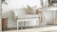 Lilibet Settee in Dove Velvet and French White Finish