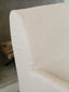Louis Cannes Sofa in Harvest Linen Slipcover and Starboard Oak Finish