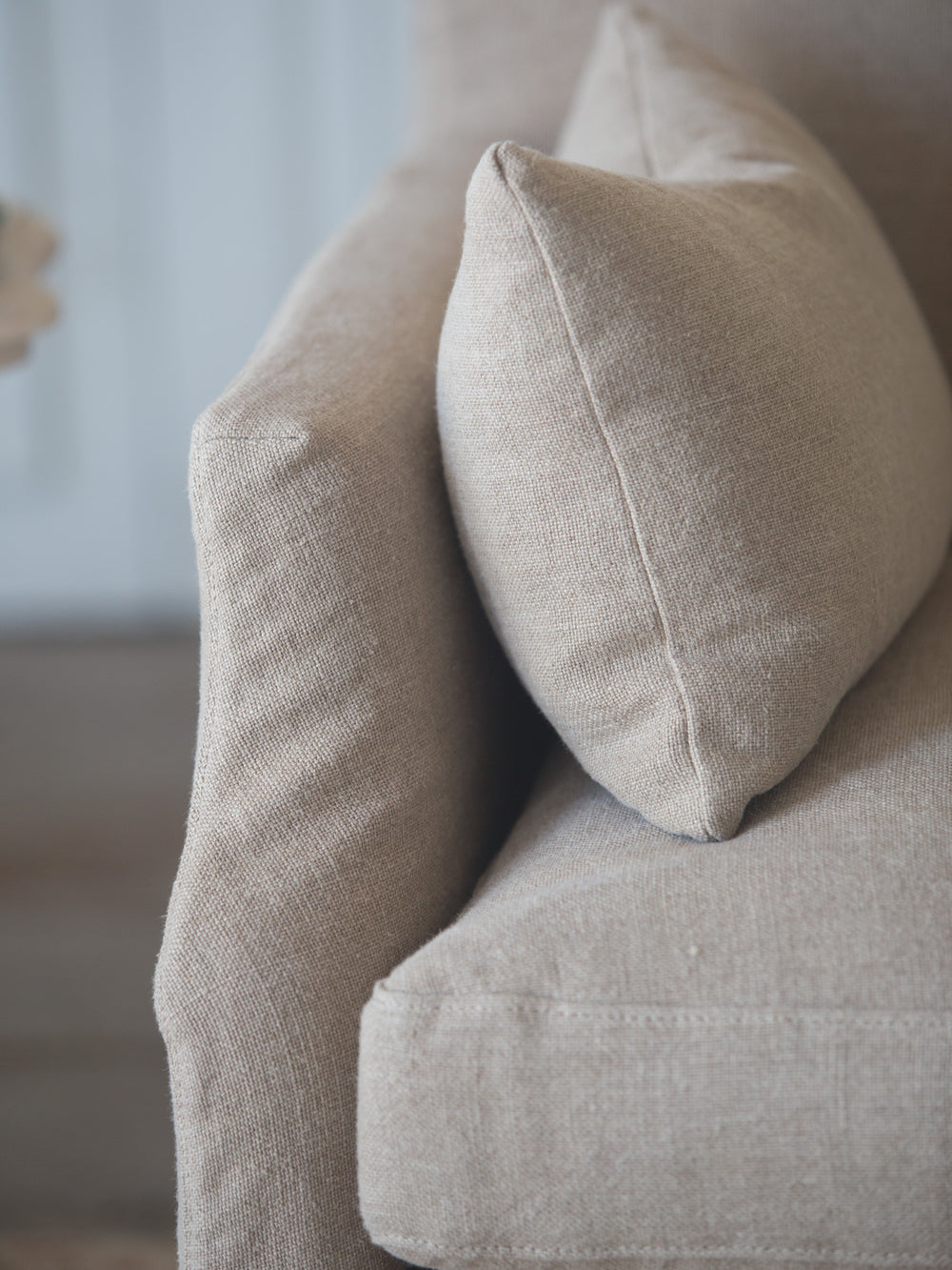 Upholstery Sample in Natural Linen