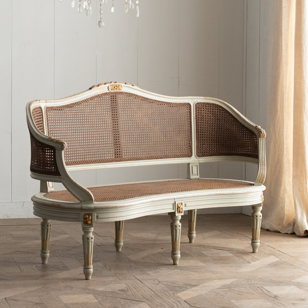 Antique Louis XVI Cane Settee