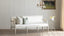 Antique Gustavian Settee with Gray Paint and Carved Detail